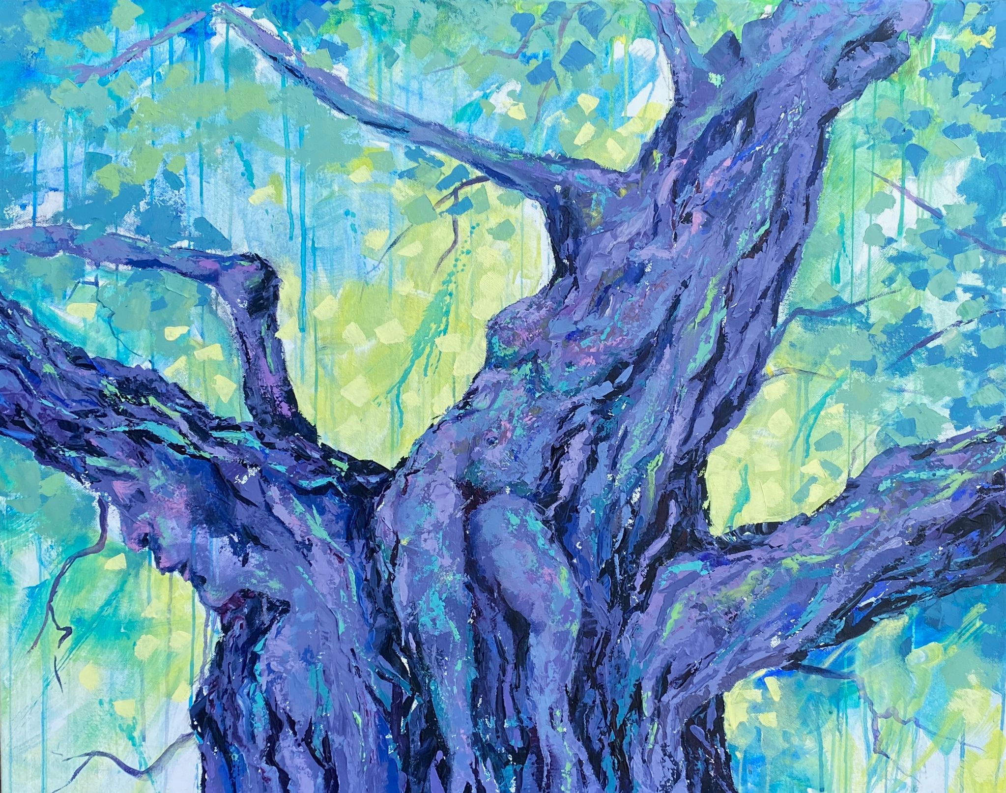 21 interconnected II Acryl auf Leinwand 80x100 cm 